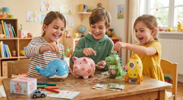 Top tirelires ludiques pour inciter les enfants à économiser